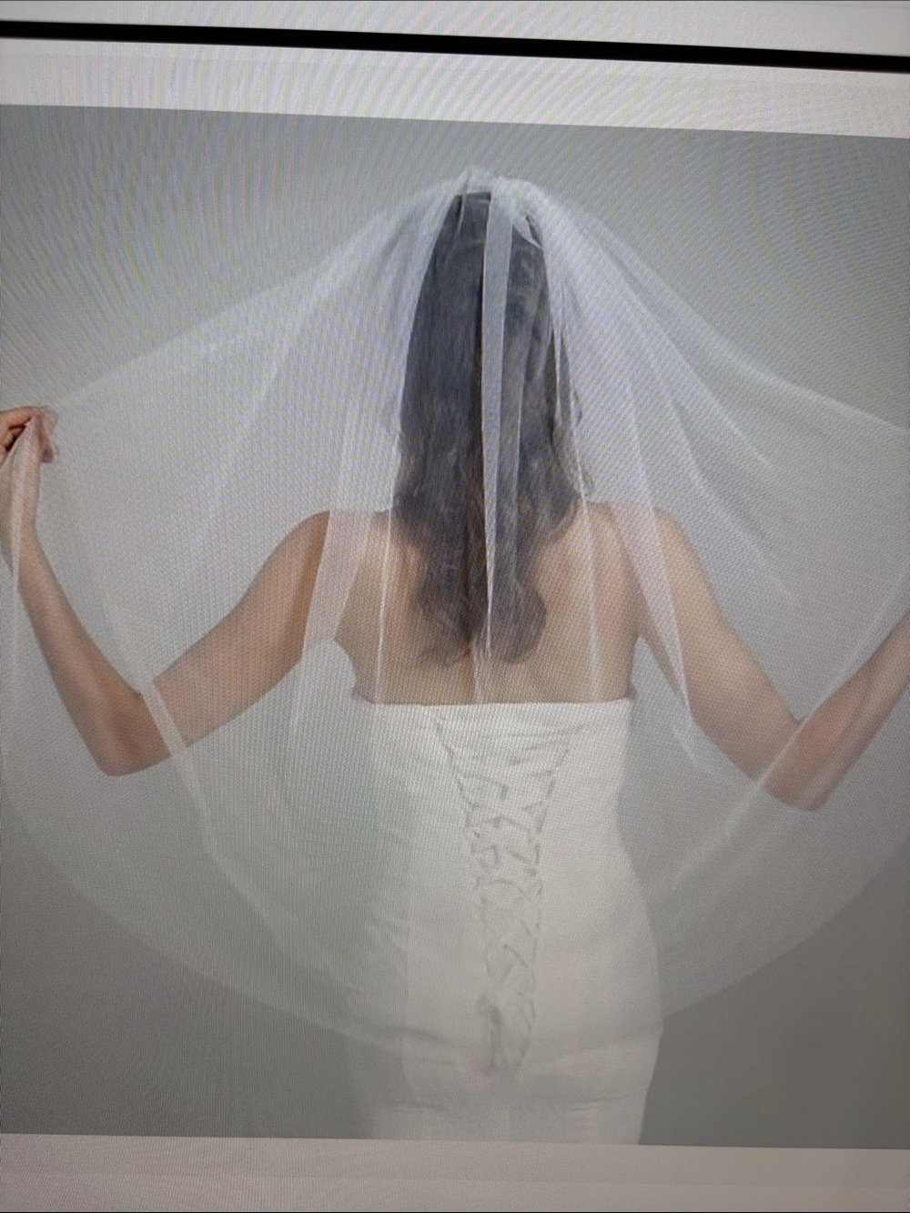 Amazon White Bridal Veil - Single Tier Tulle Wedding Accessory